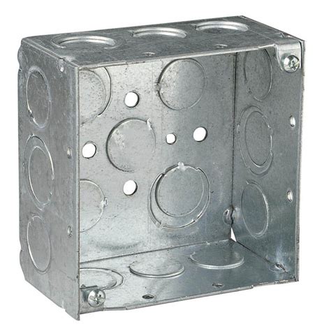 4 in. 30.3 cu. in. metallic square box|RACO 8233 Square Box, 30.3 Cu.